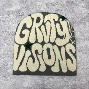 Y2k 2000s grunge gothic spiderweb Beanie